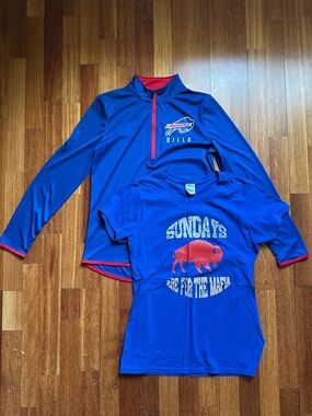 Fanatics Blue & Red Buffalo Bills Pullover and Graphic Tee Set